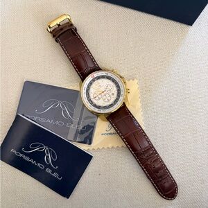 Porsamo Bleu Gold and Brown Watch
